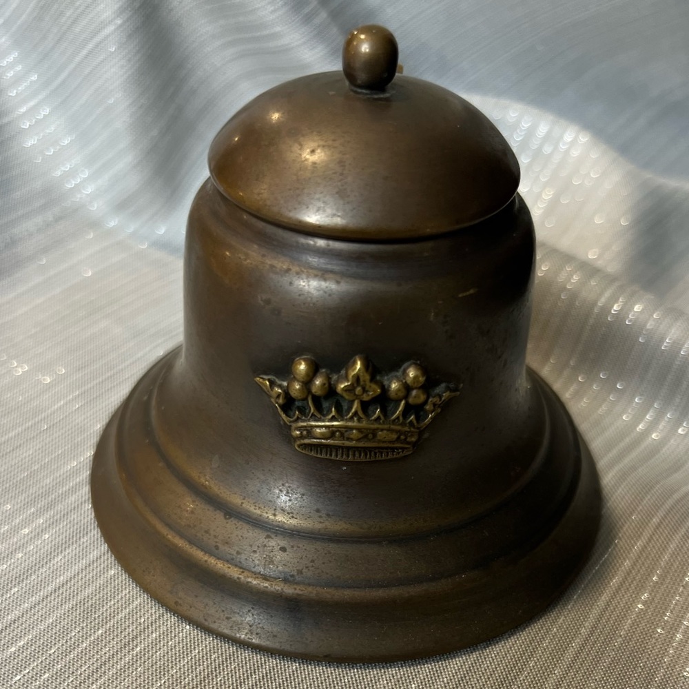 VINTAGE BRASS INKWELL BELL